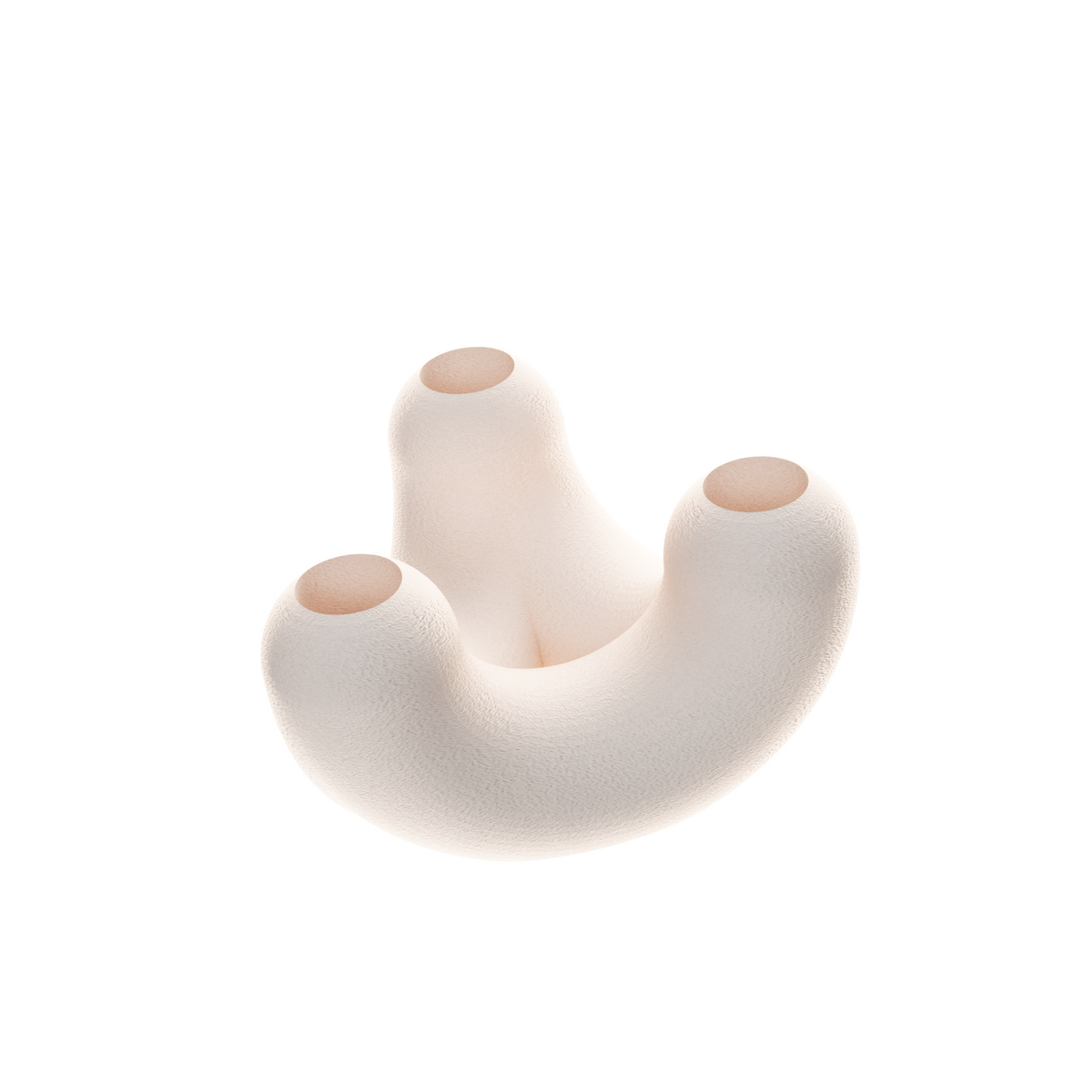 Bougeoir TriU STIMULO beige, sur fond blanc
