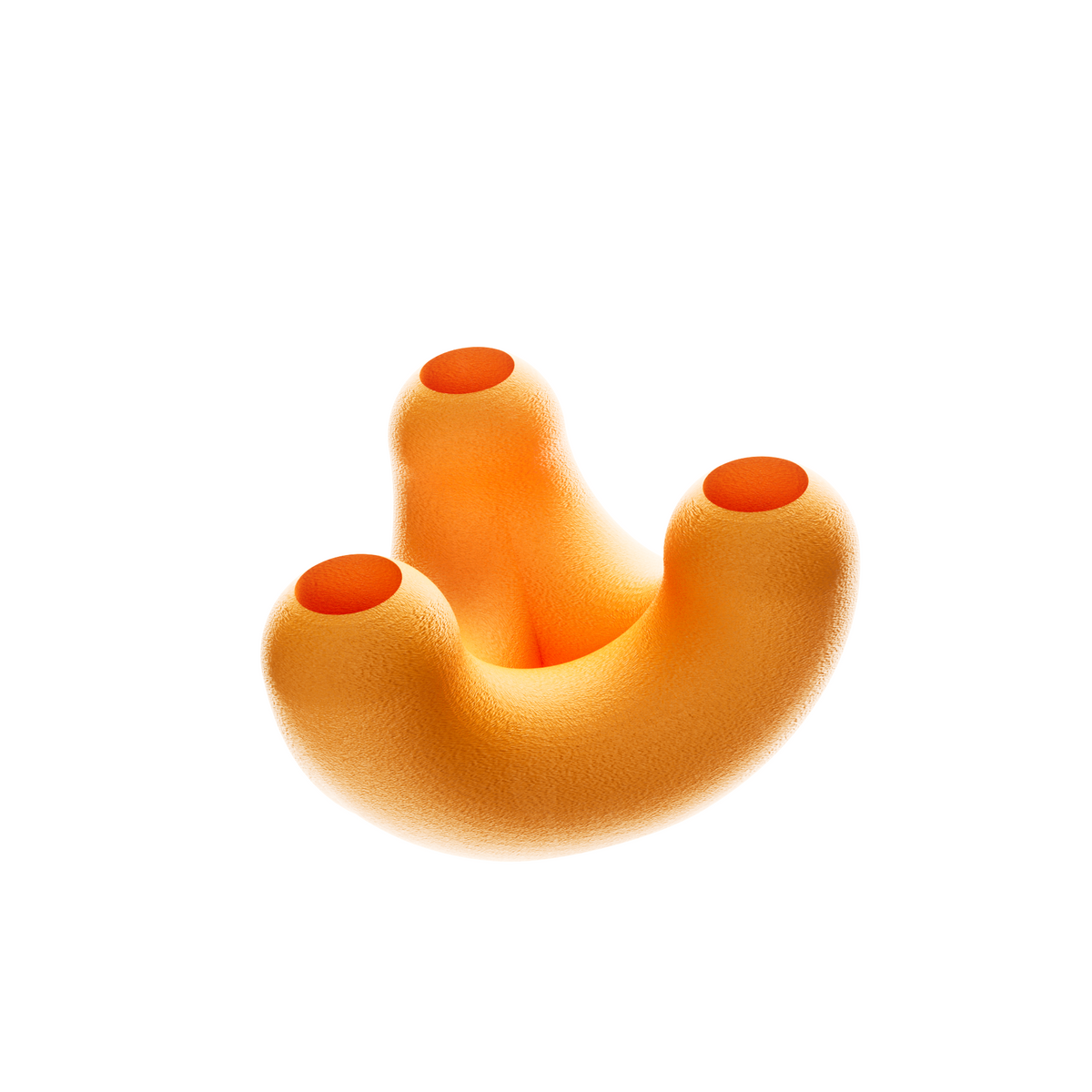 Bougeoir TriU STIMULO orange, sur fond blanc