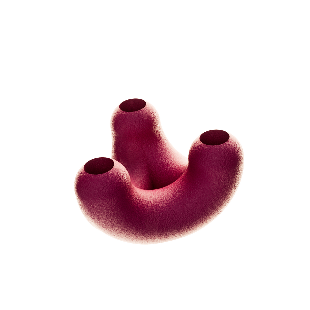 Bougeoir TriU STIMULO prune, sur fond blanc