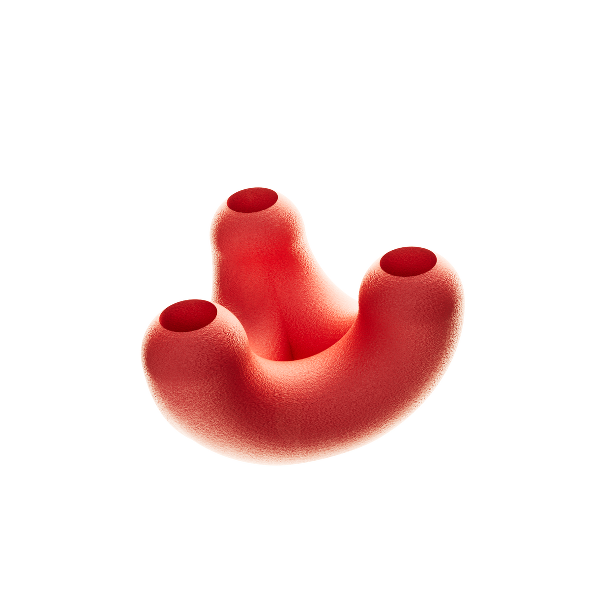 Bougeoir TriU STIMULO rouge écarlate, sur fond blanc