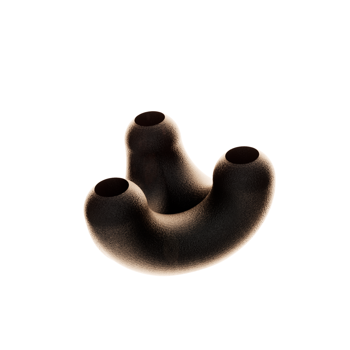 Bougeoir TriU STIMULO noir, sur fond blanc