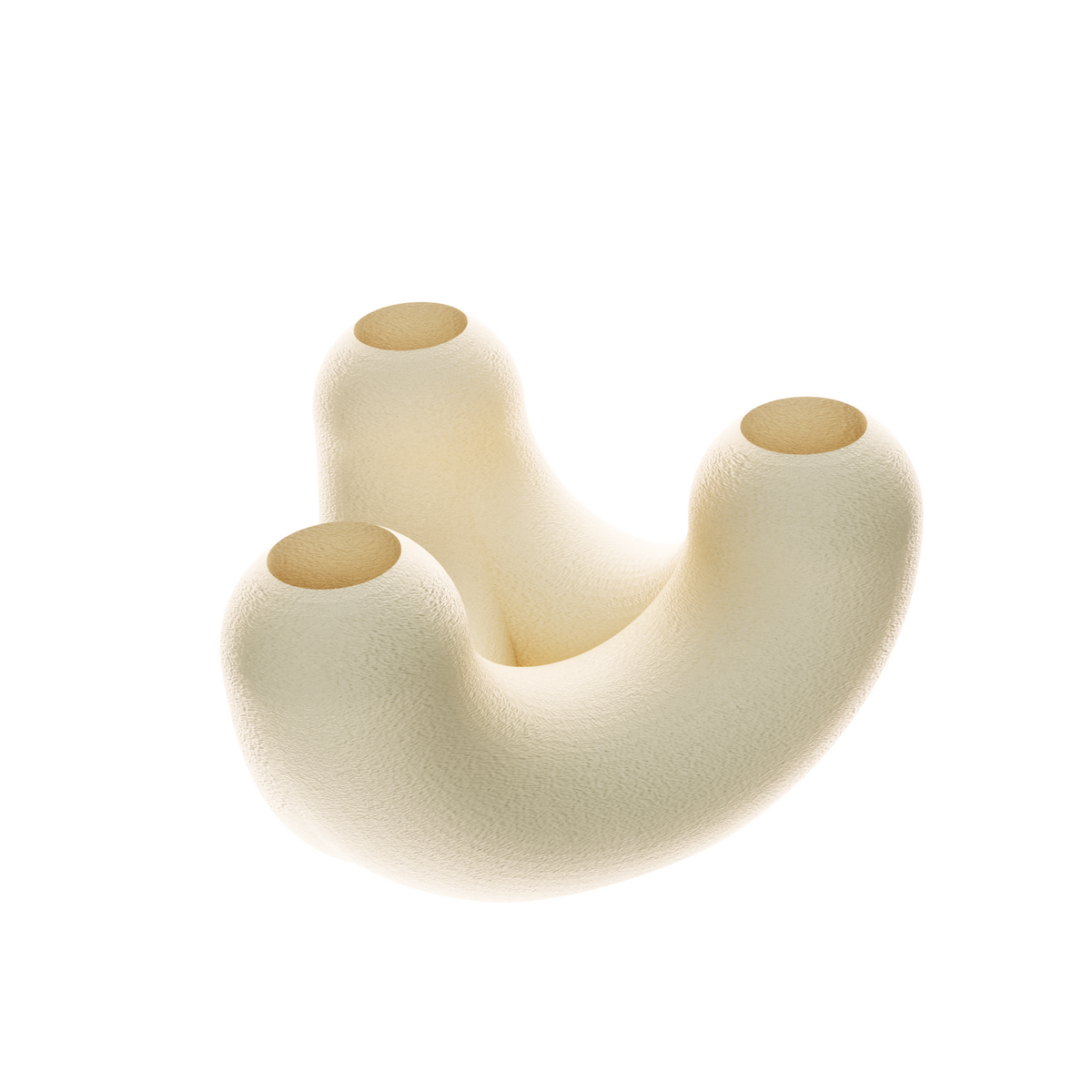 Bougeoir TriU STIMULO sable, sur fond blanc