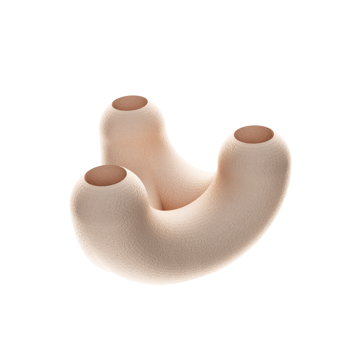 Bougeoir TriU STIMULO marron latte, sur fond blanc