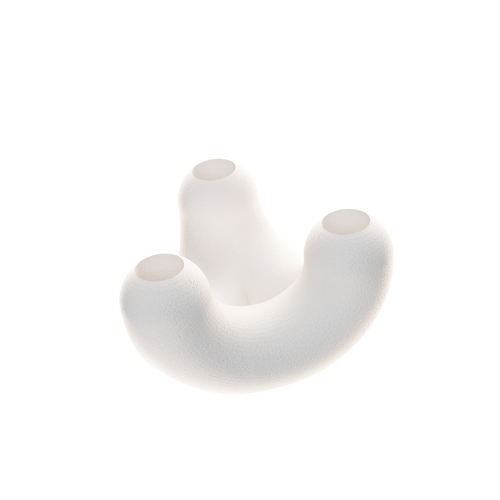 Bougeoir TriU STIMULO blanc, sur fond blanc