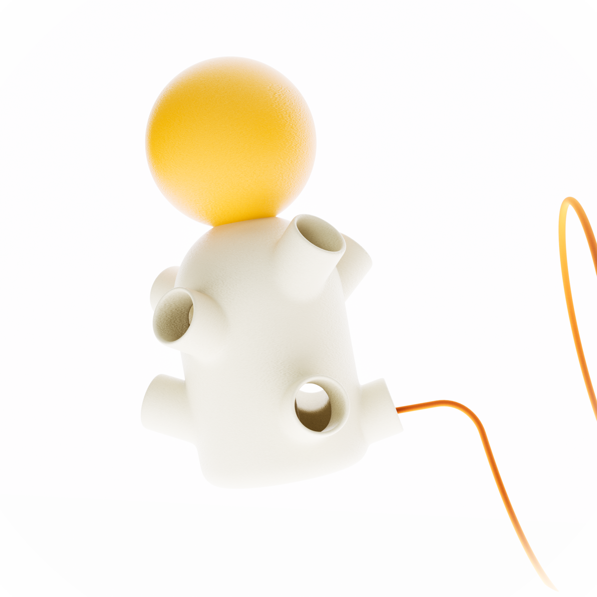 Lampe SECSEC | beige & orange